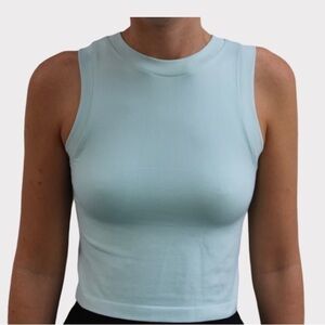 Dynamic Seamless Pale Green Muscle Tank